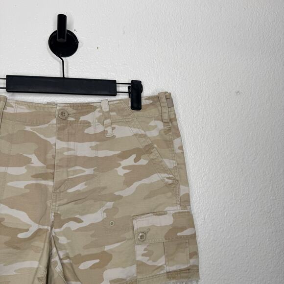 G1 Goods Womens Shorts Size 10 Beige Camo Cargo Cut Off Casual Wear - Picture 9 of 13